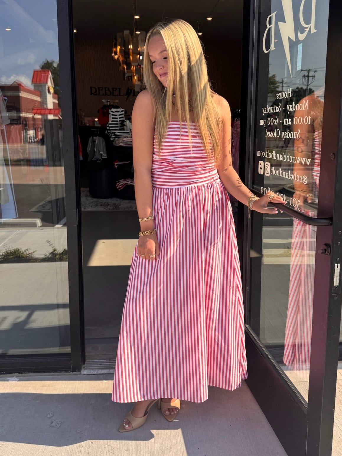 Striped Midi Dress