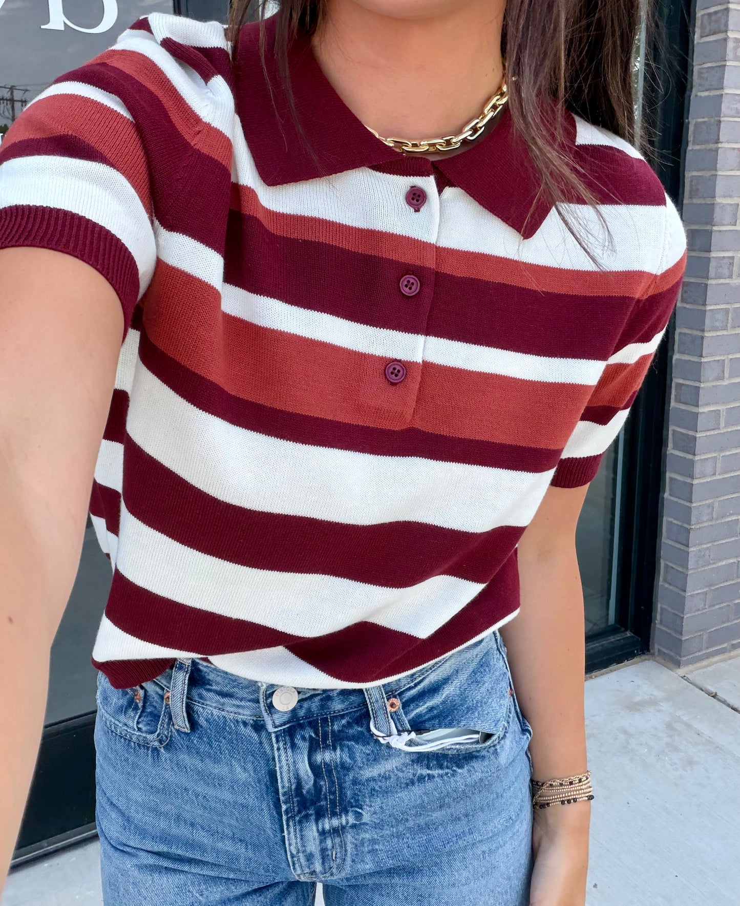 Striped Rugby Polo