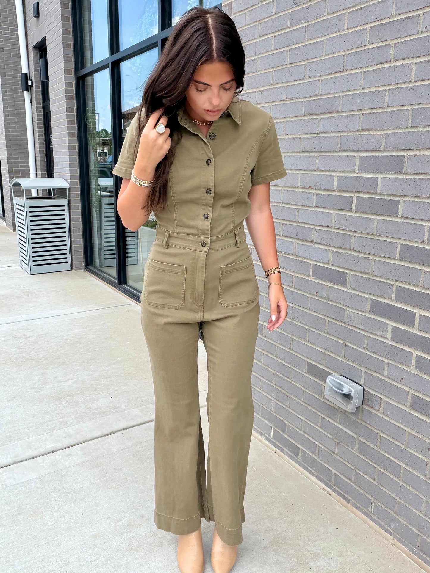 Olive Wide Leg Jumpsuit