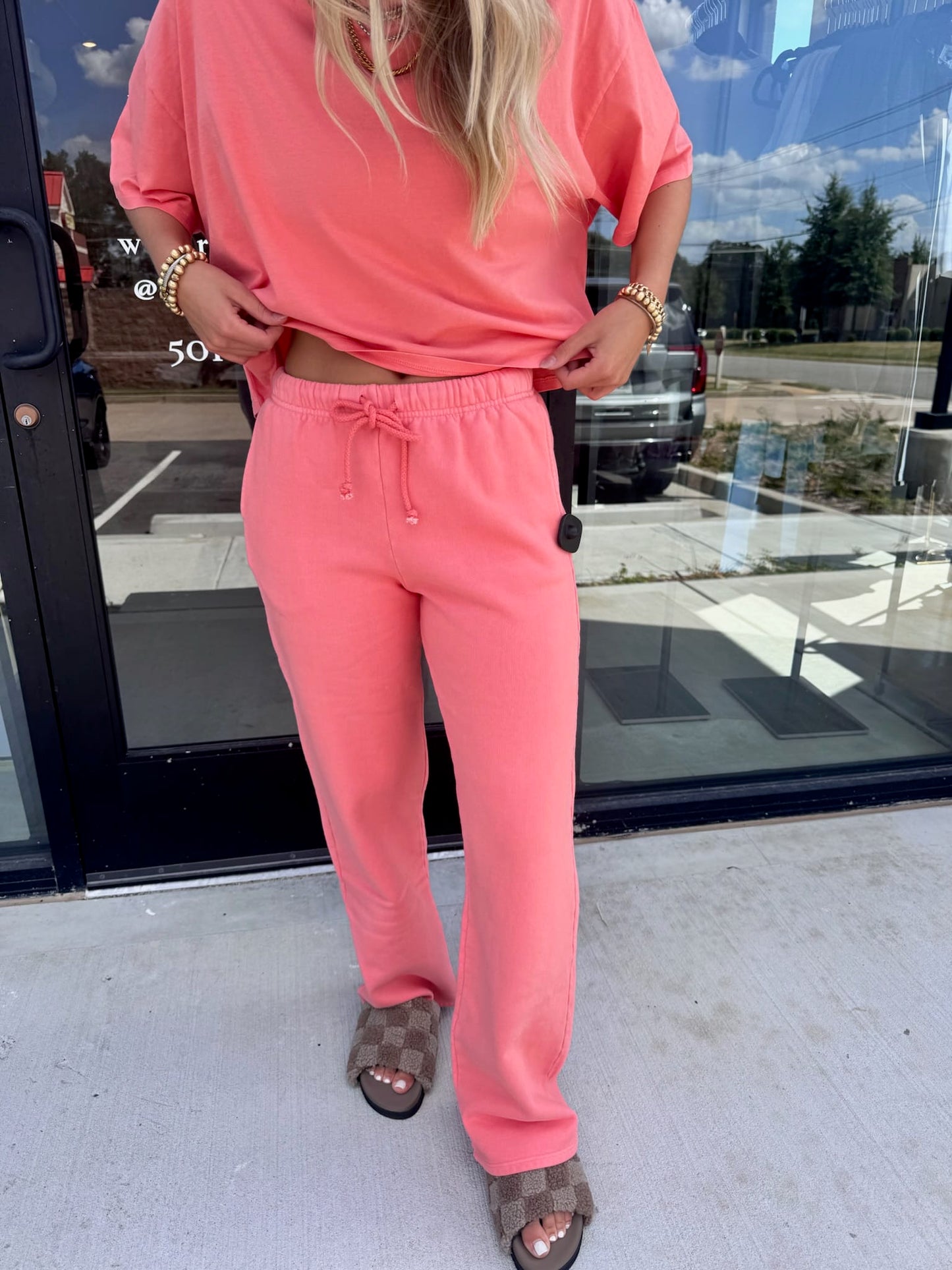 Solid Drawstring Pants