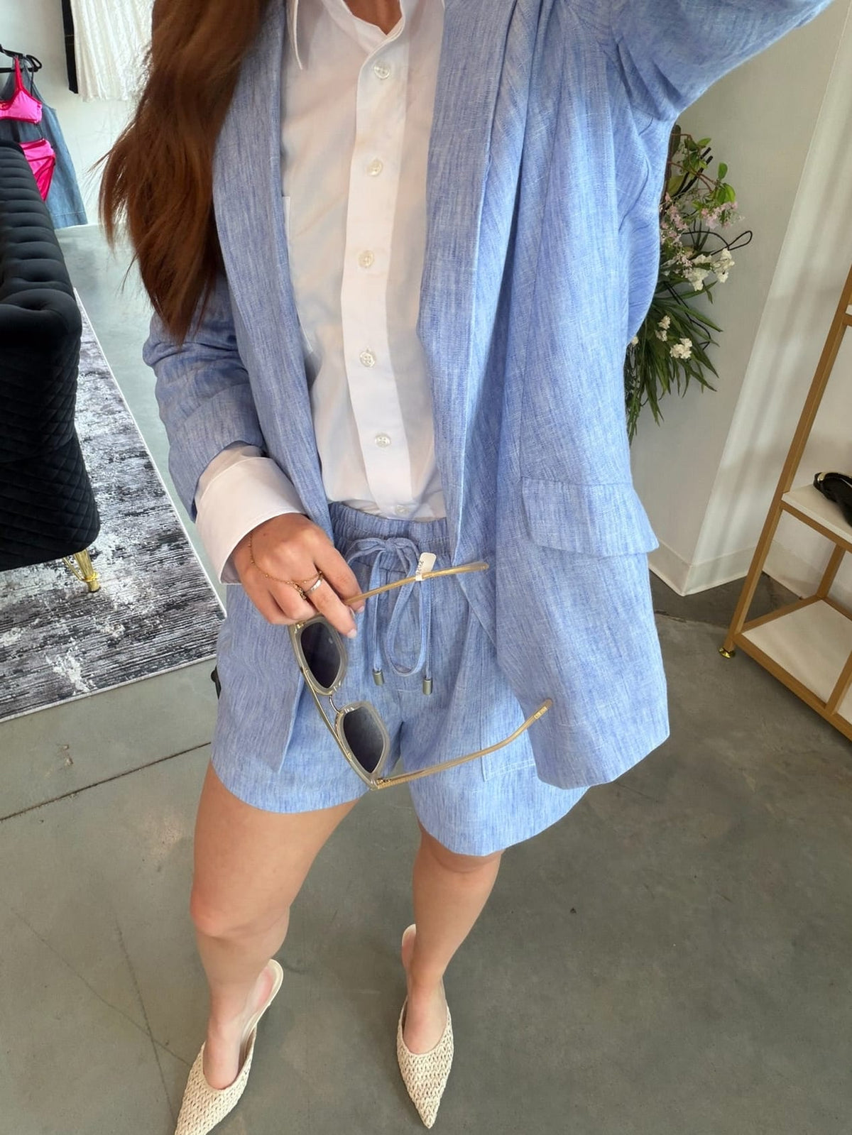 Chambray Pull On Shorts