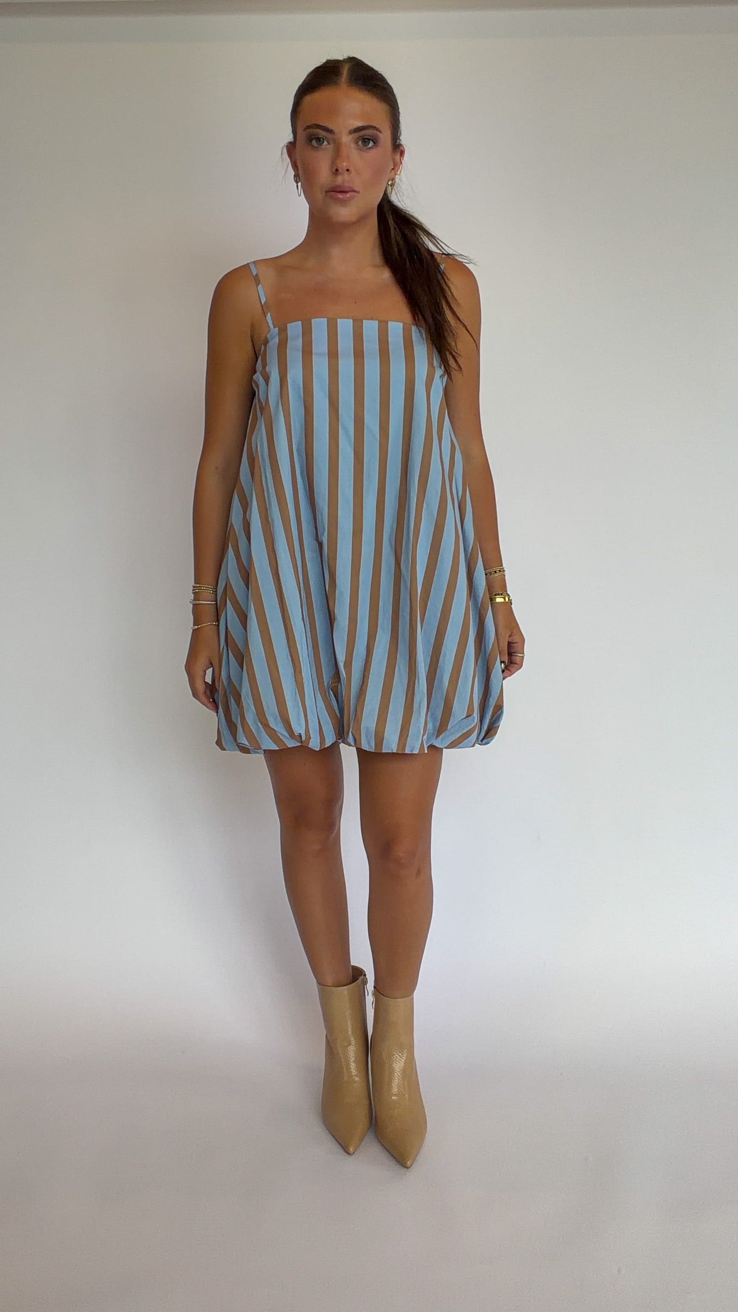 Striped Mini Bubble Dress