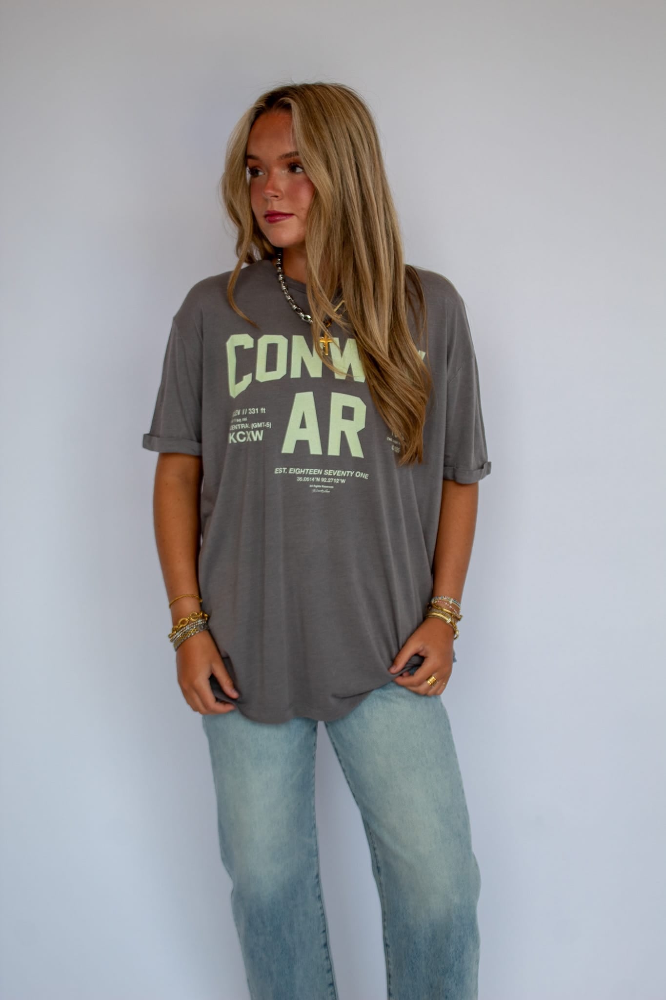 Conway Oversized Tee- Gray