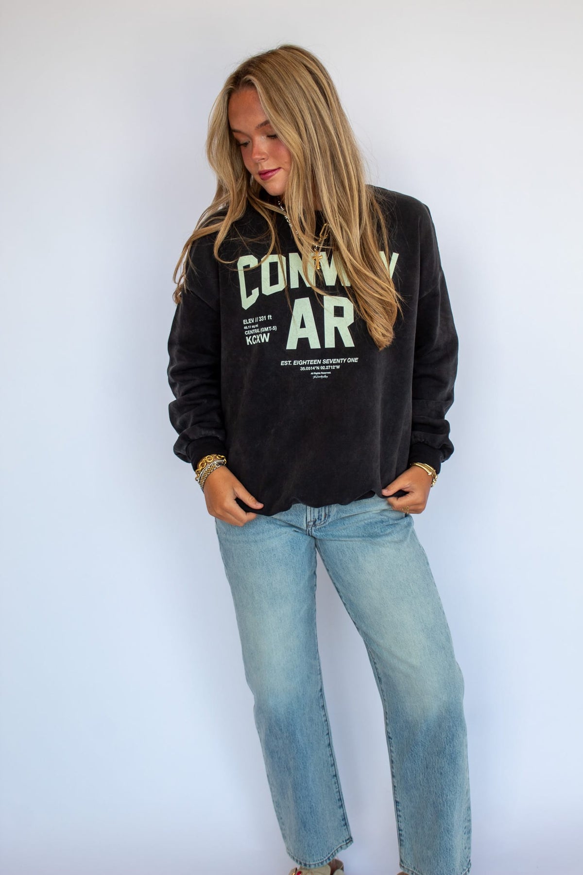 Black Conway Crewneck