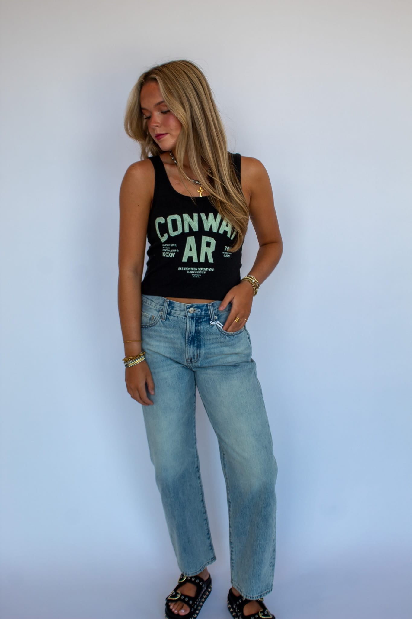 Conway Rib Tank- Black