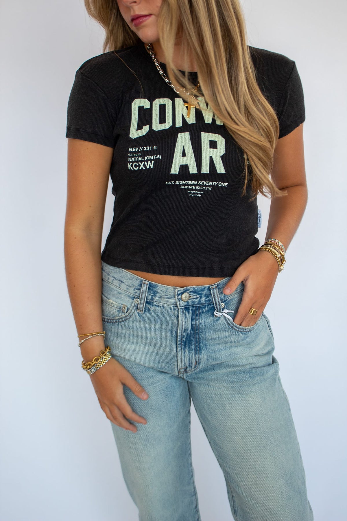 Conway Baby Tee- Black