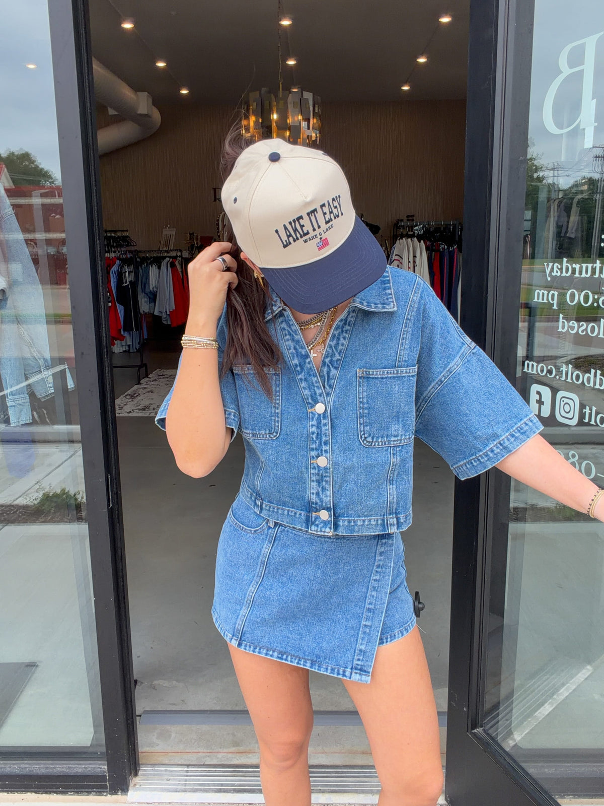 Denim Crop Shirt