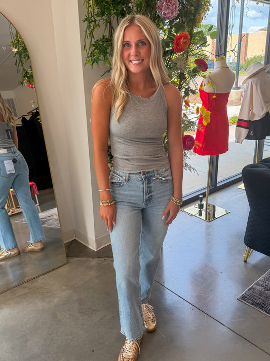 Emily High Neck Rib Tank