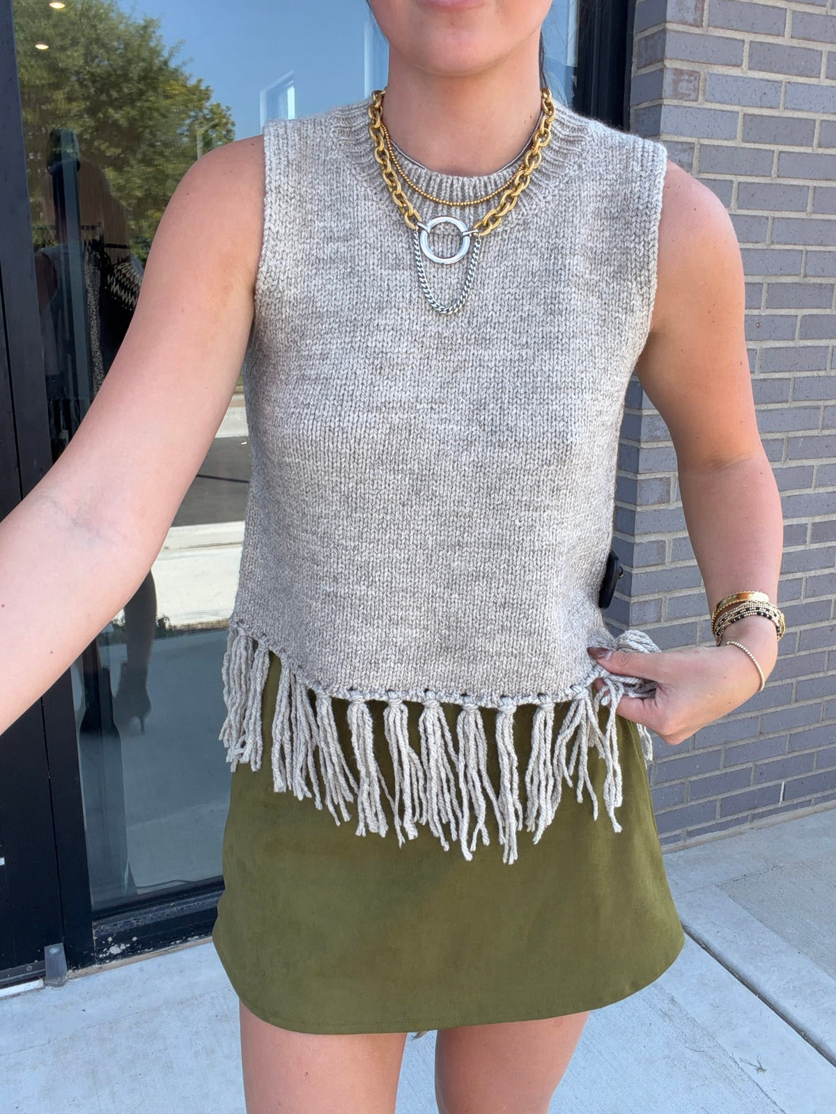Fringe Sweater Vest