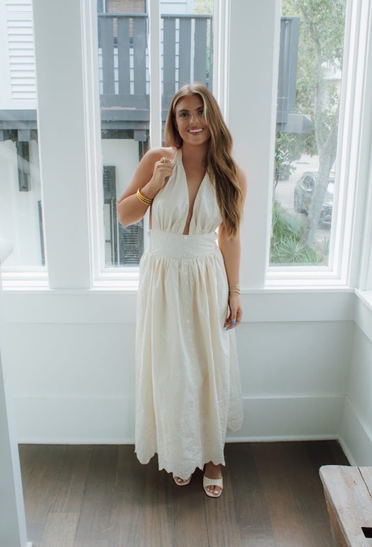 Poplin Halter Dress