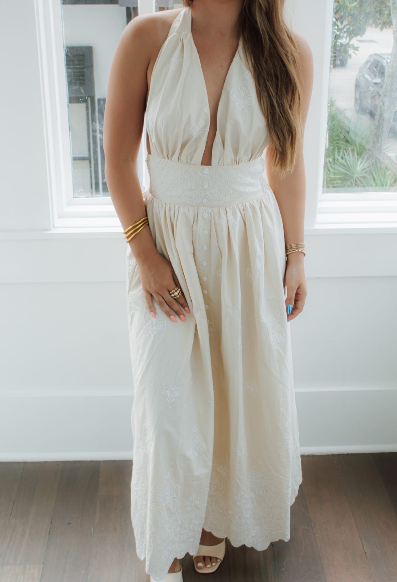 Poplin Halter Dress