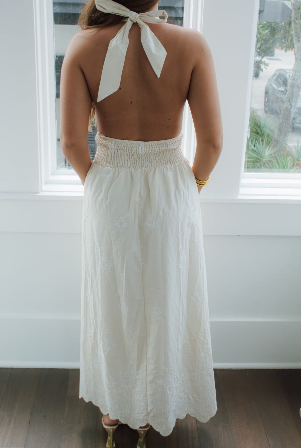 Poplin Halter Dress