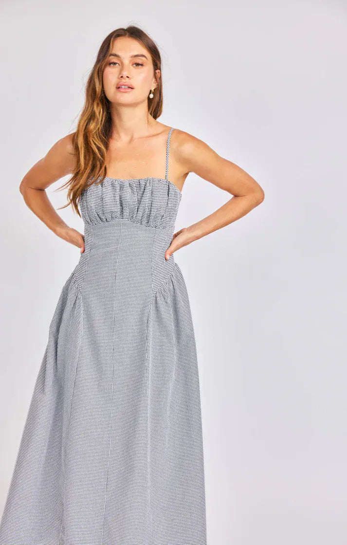 Gingham Midi Dress