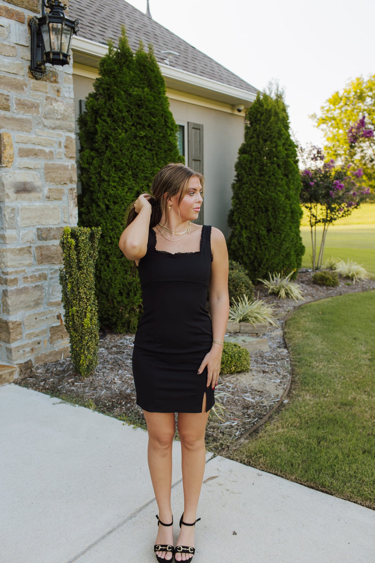 Little Black Ruffle Dress