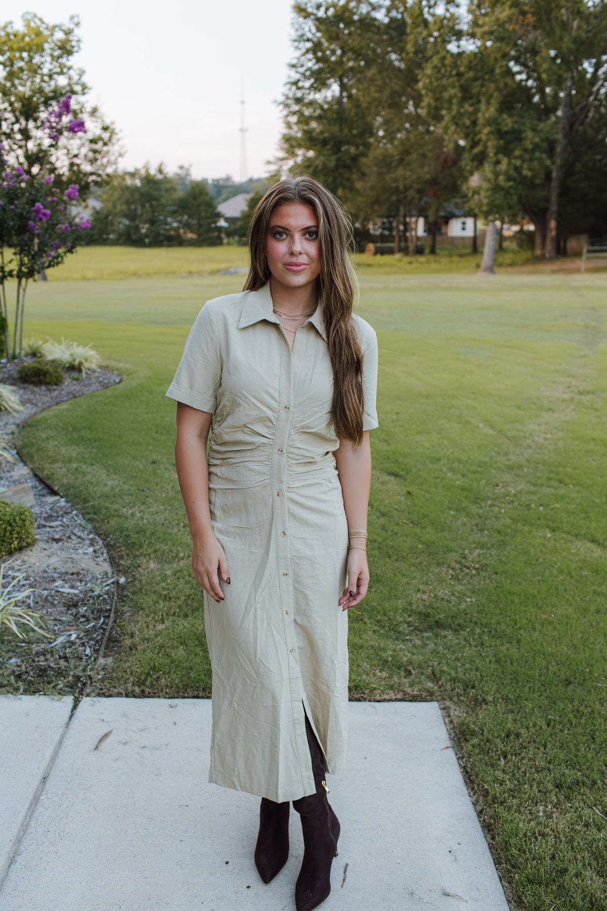Edith Button Up Shirt Dress