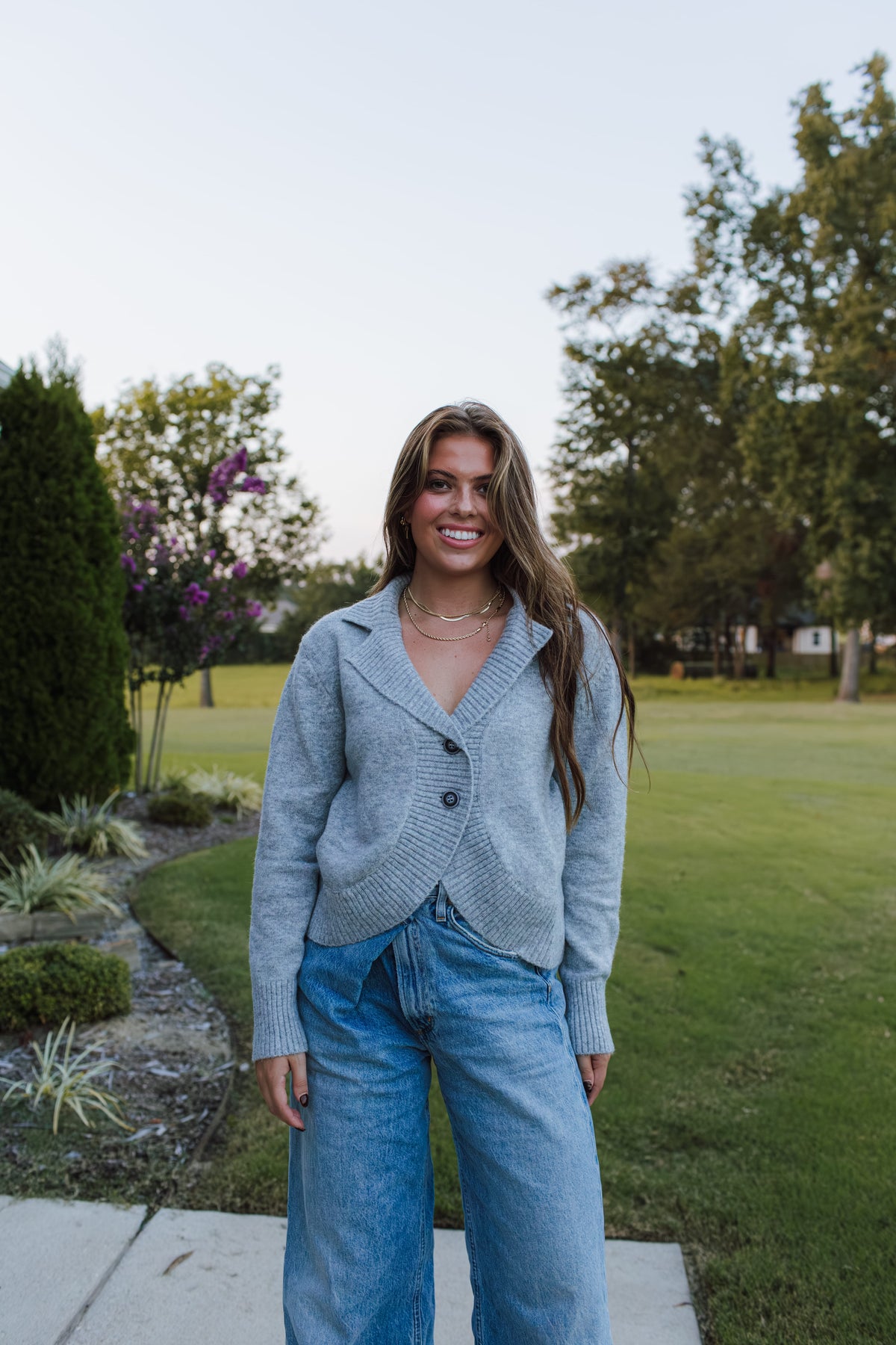 Betsy Curved Hem Cardigan