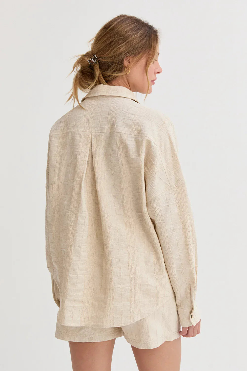 Lara Striped Linen Button Shirt