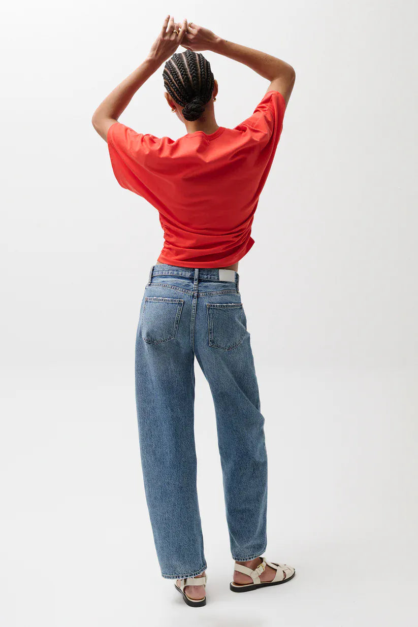 Wes High Rise Barrel Jean