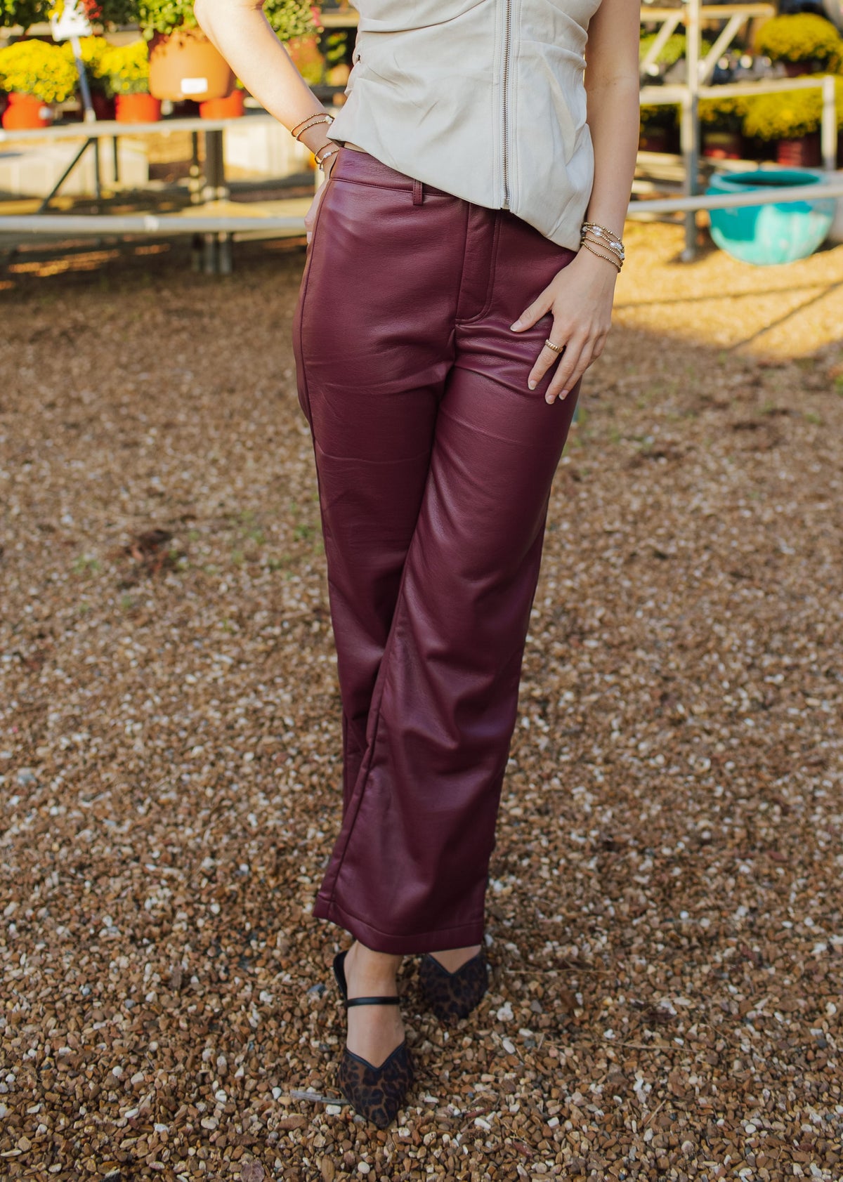 Night Vision Faux Leather Pants