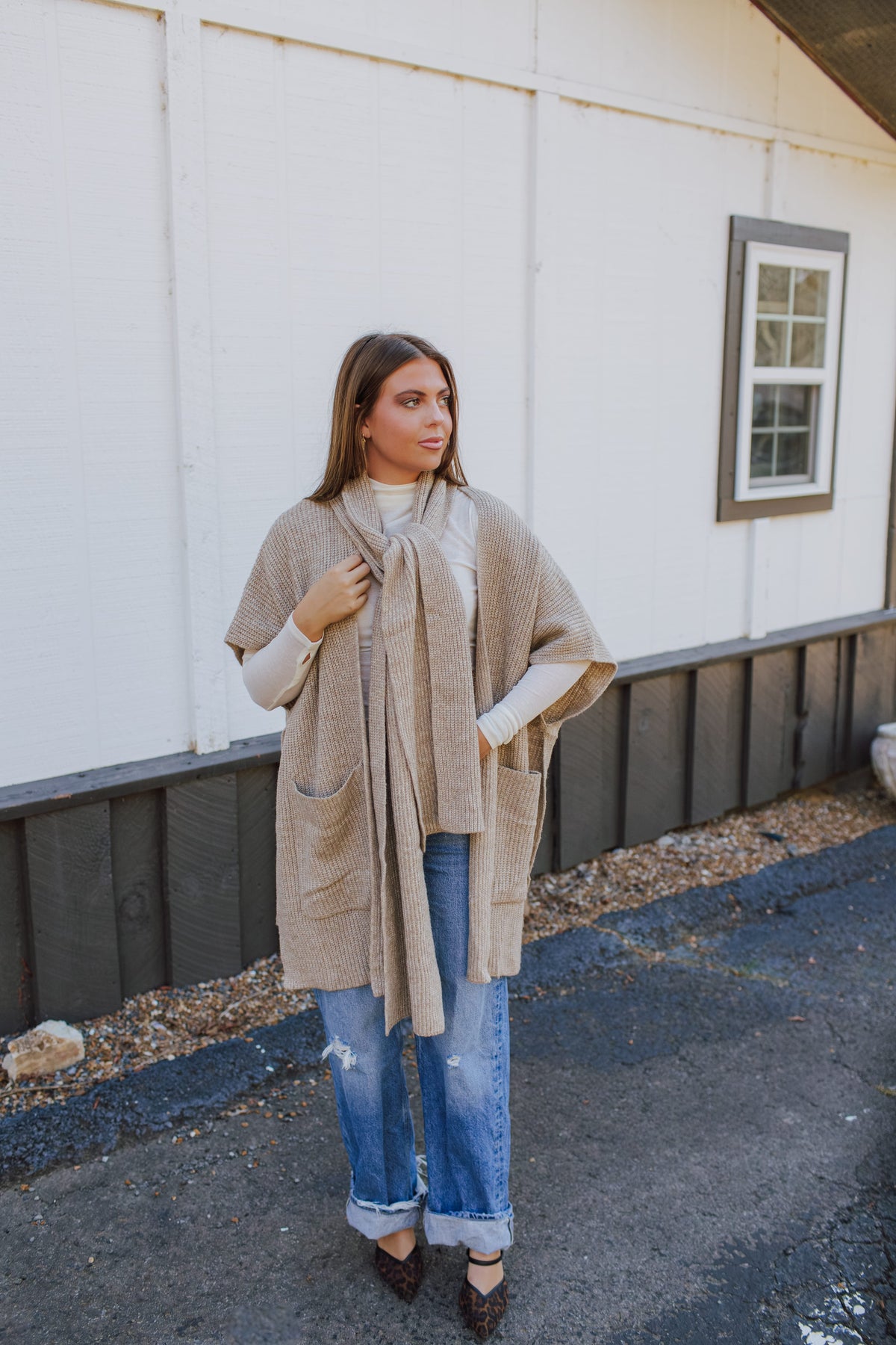 Brienne Scarf Poncho Cardigan