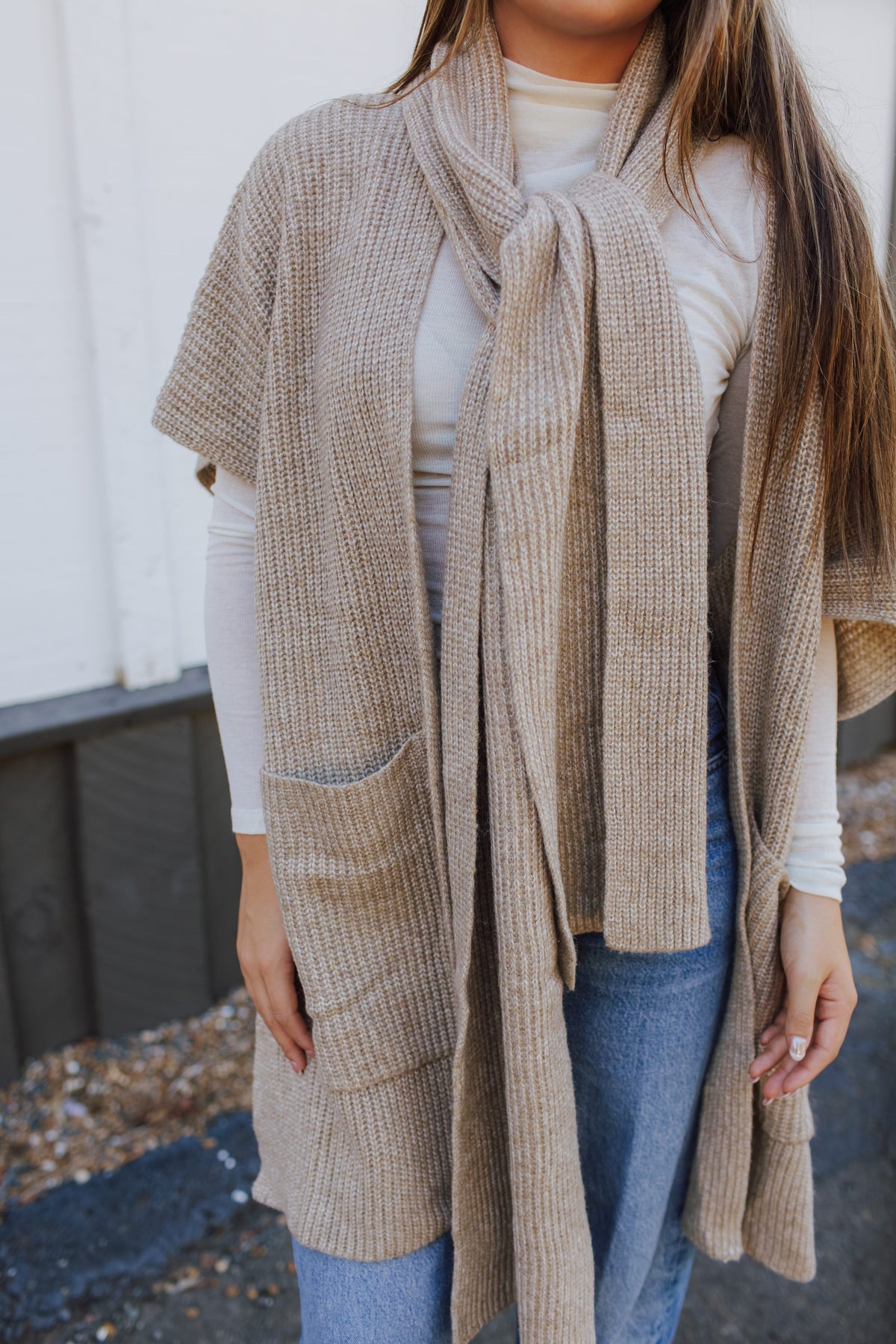 Brienne Scarf Poncho Cardigan