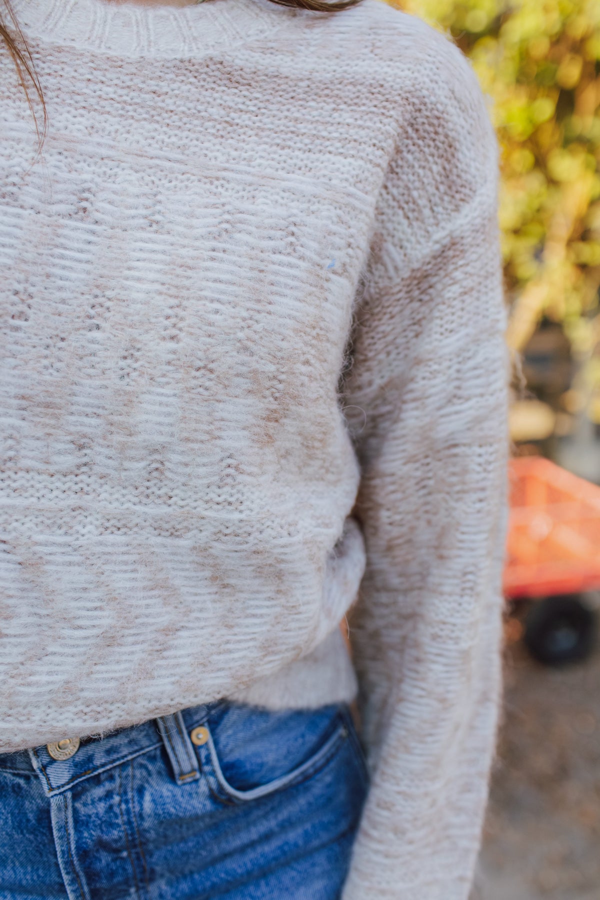 Spotless Reverse Stitch Crew Neck Sweater