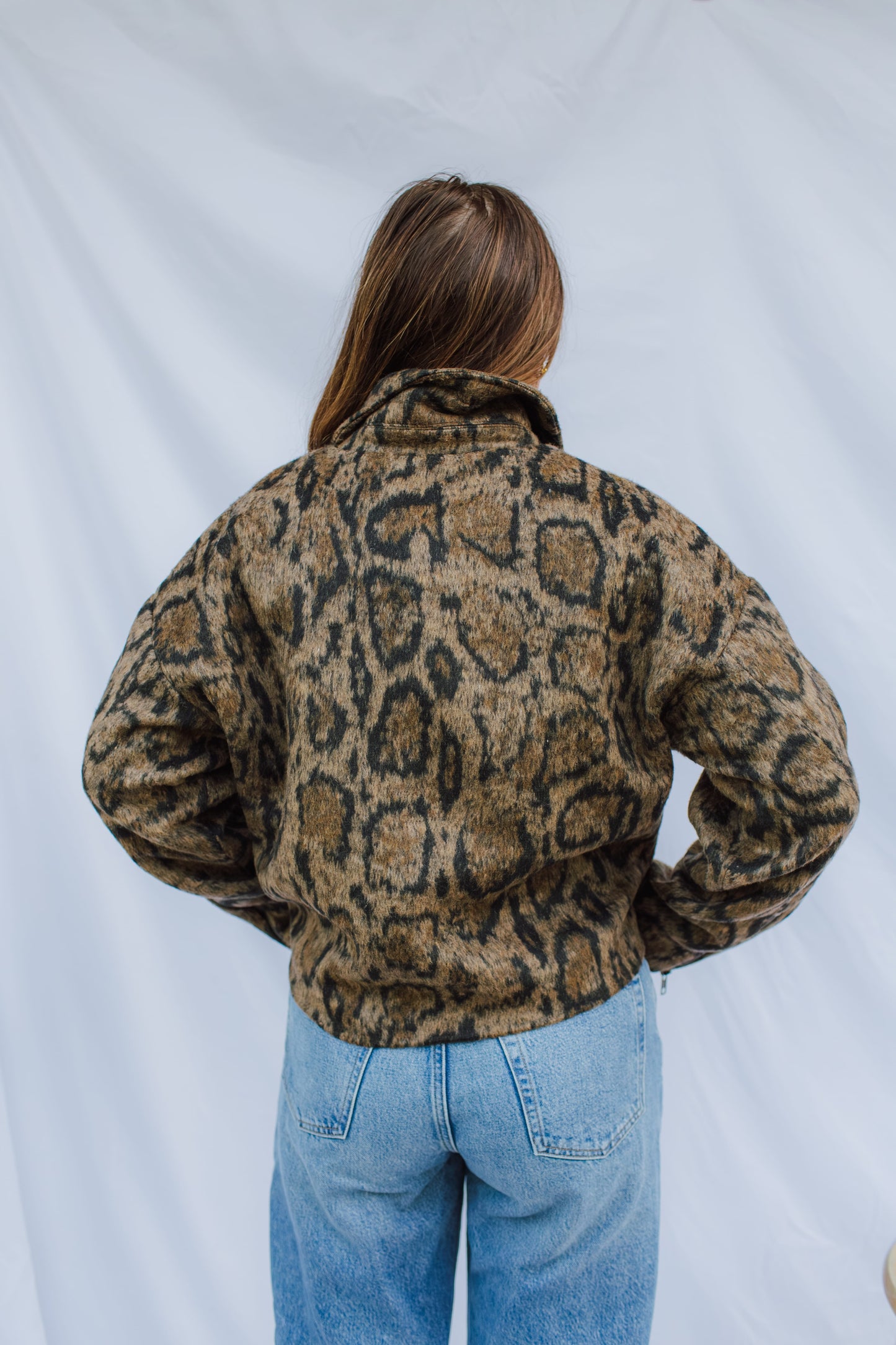 Vegan Leopard Oversized Jacket