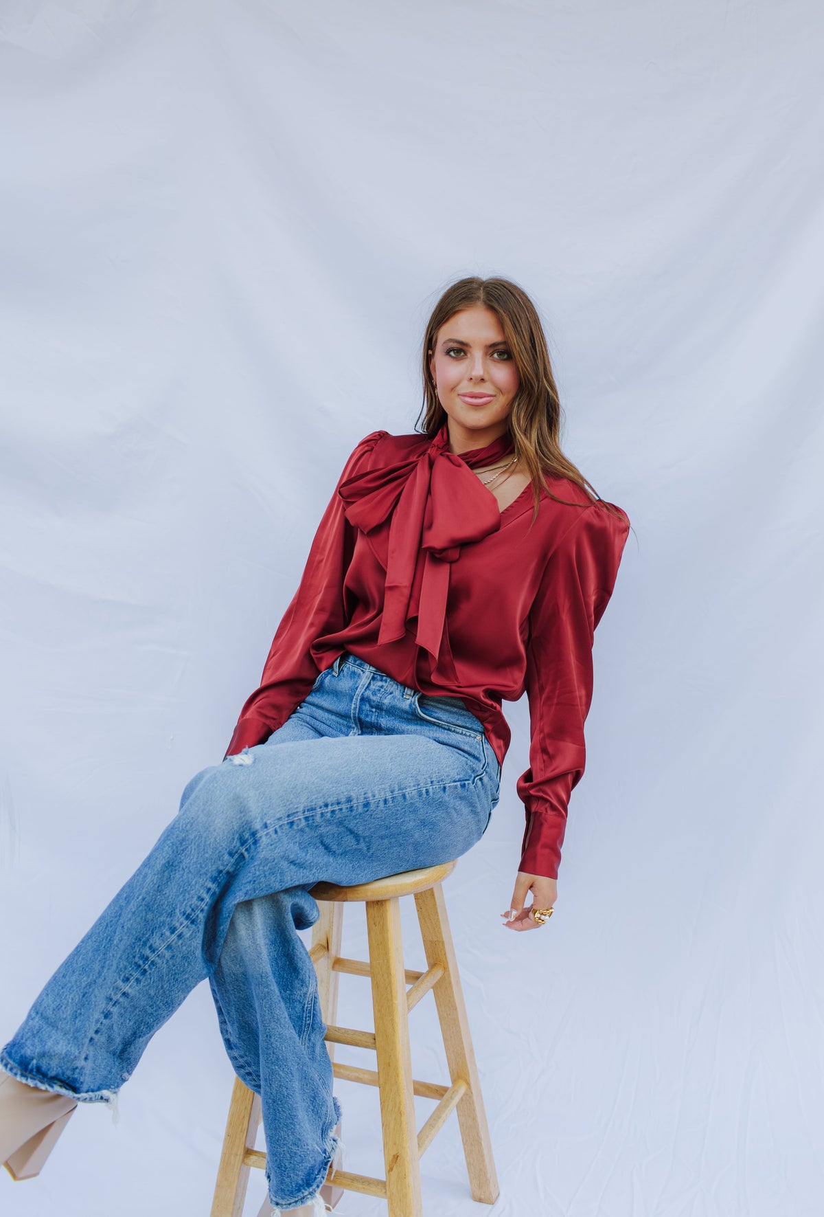 Satin Asymmetrical Top