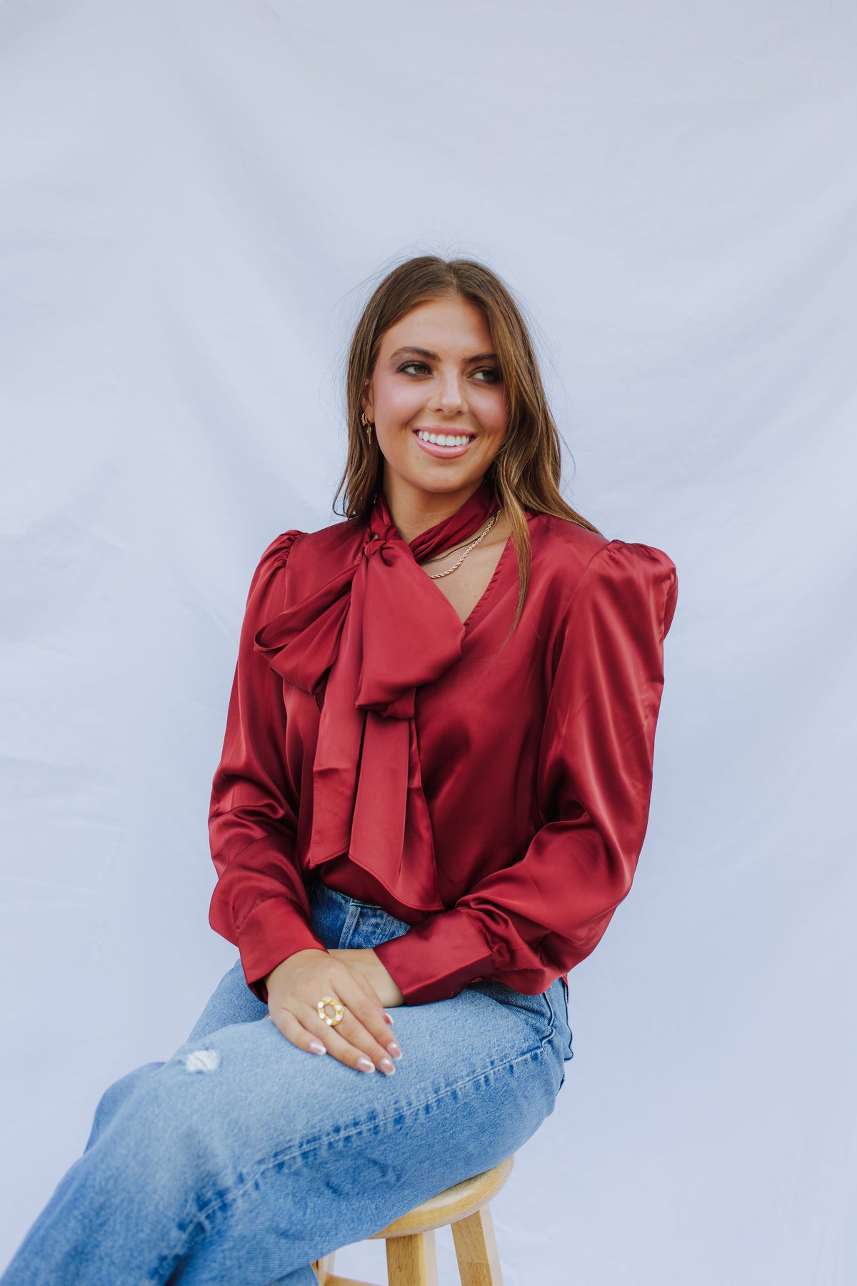 Satin Asymmetrical Top