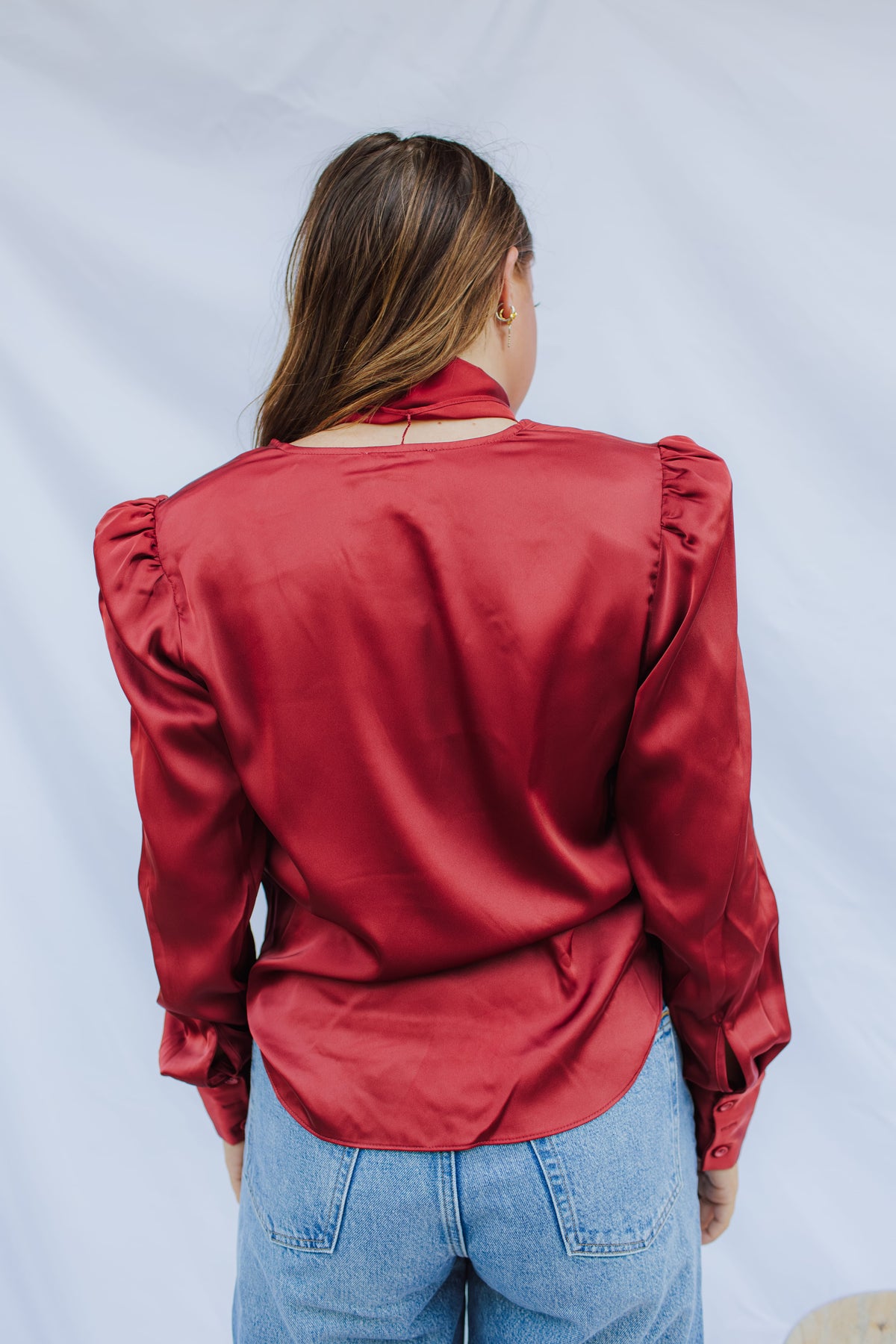 Satin Asymmetrical Top