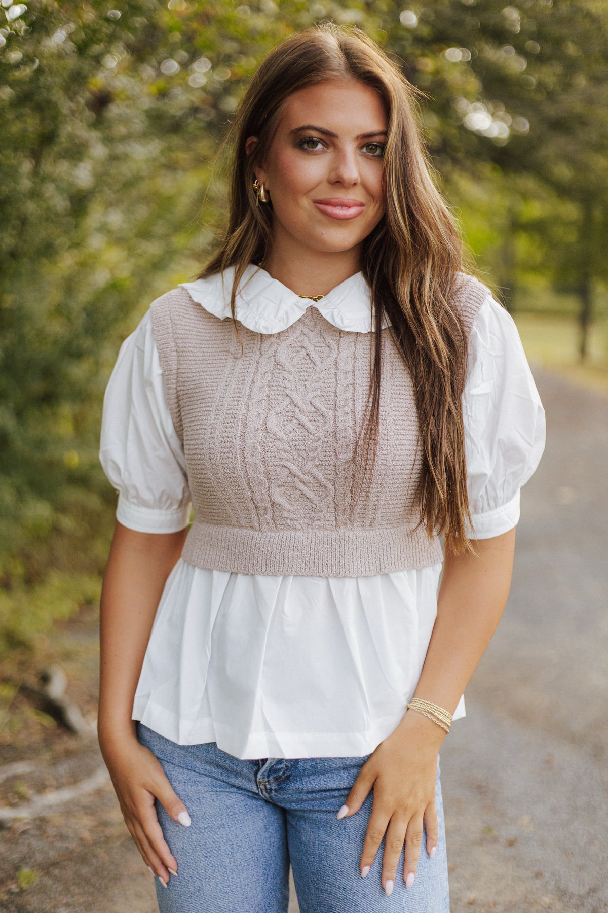 Collared Babydoll Top