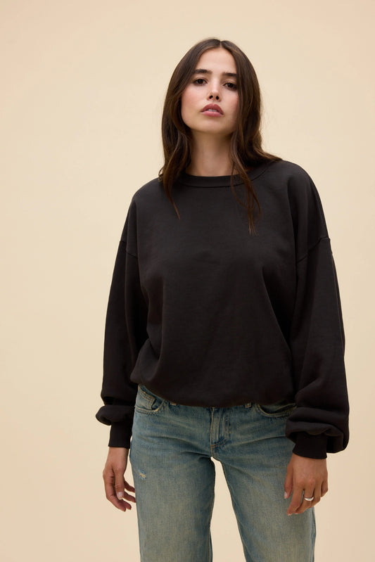 Solid Charcoal Crewneck