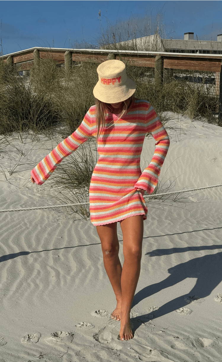 Libbi Dress Guava Jelly Crochet