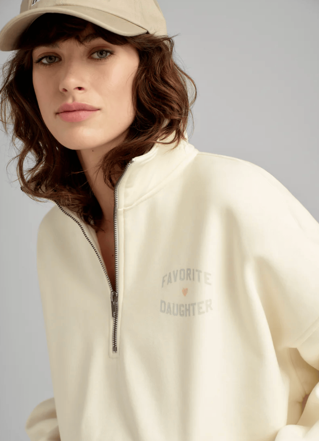 Favorite Daughter Half Zip Sweatshirt