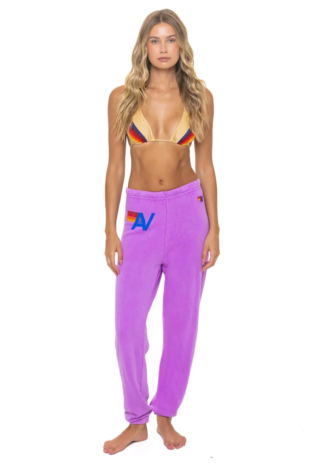 Neon Purple Logo Jogger