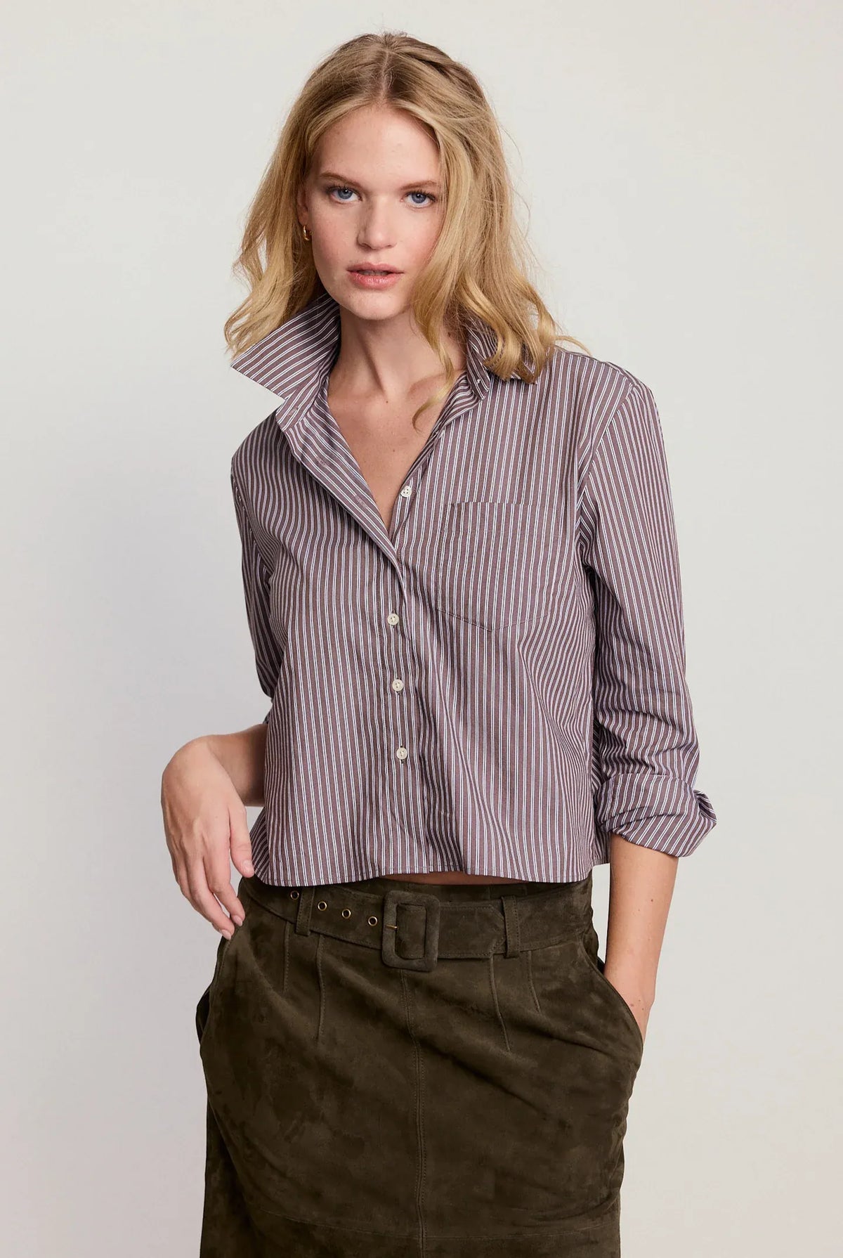Espresso Button Down