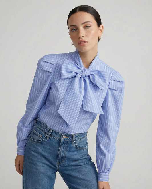 LS French Bow Shirt
