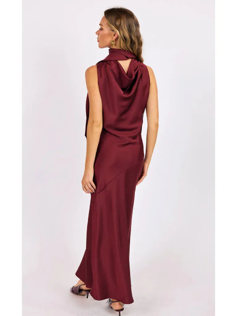 Cabaret Cowlneck Scarf Maxi Dress