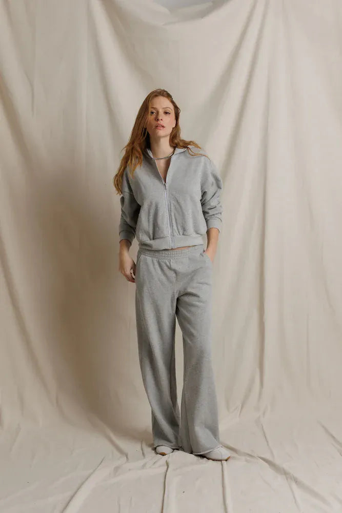 French Terry Cropped Zip