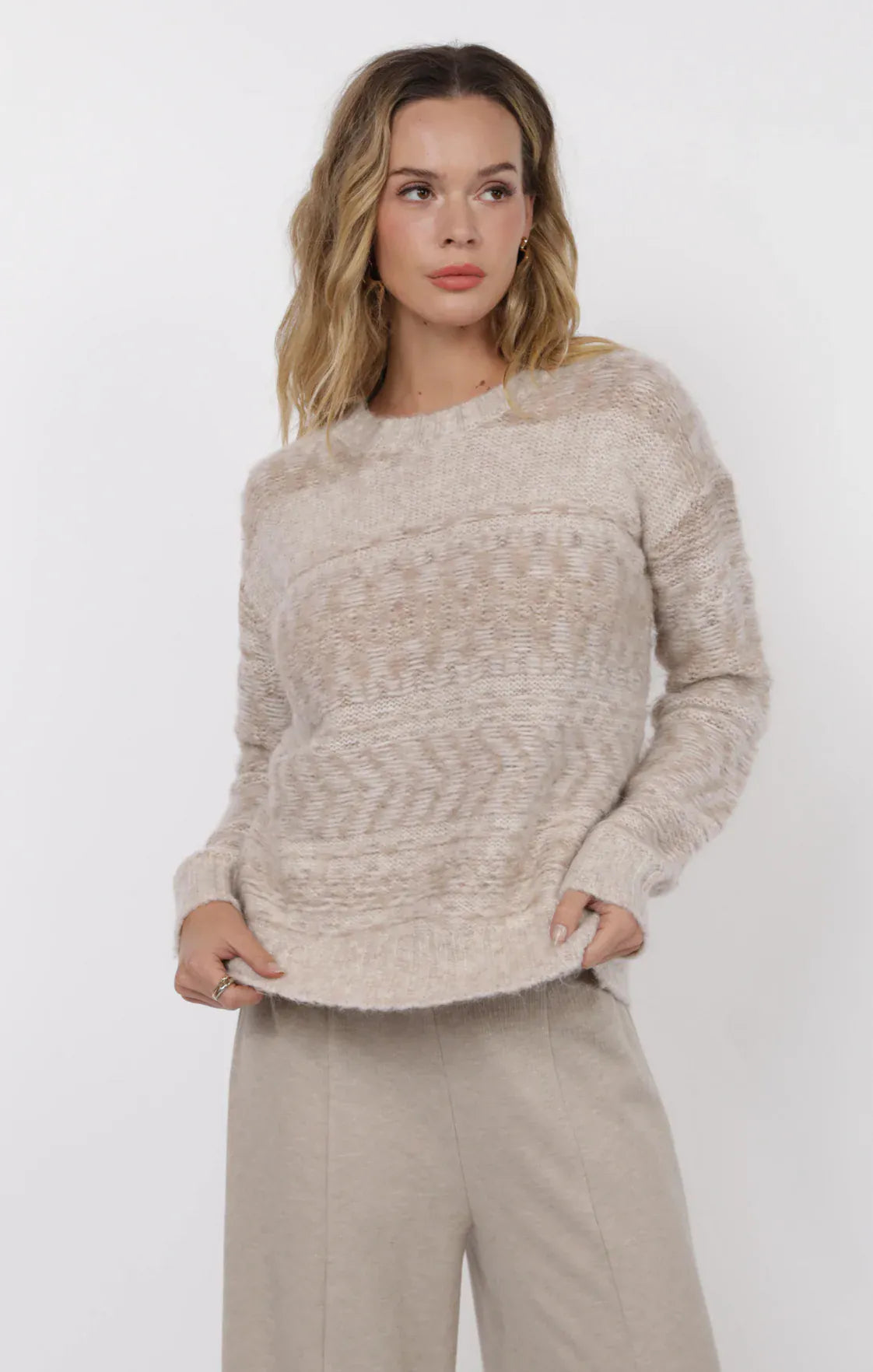 Reverse Stitch Crewneck Sweater