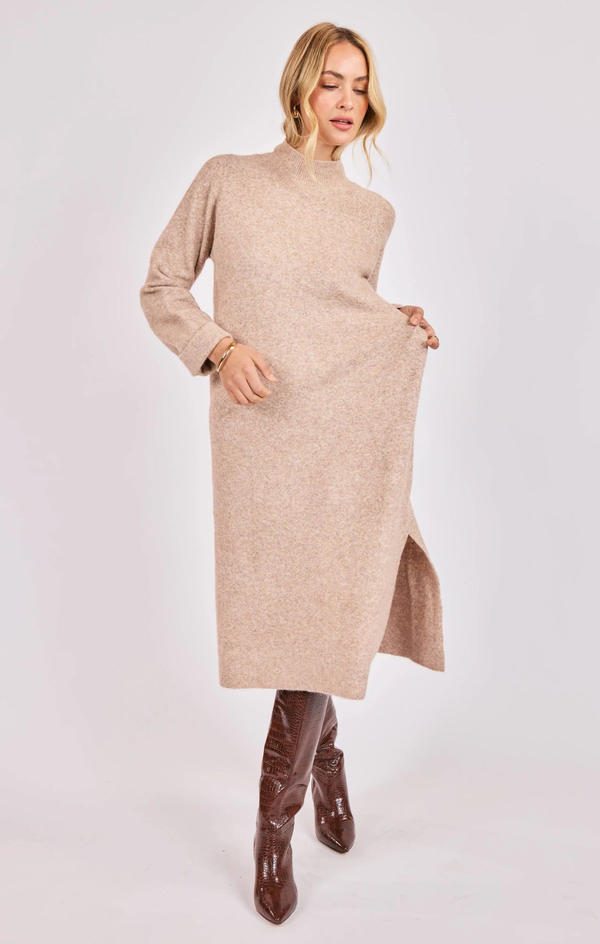 Hadley Turtleneck Knit Midi Dress