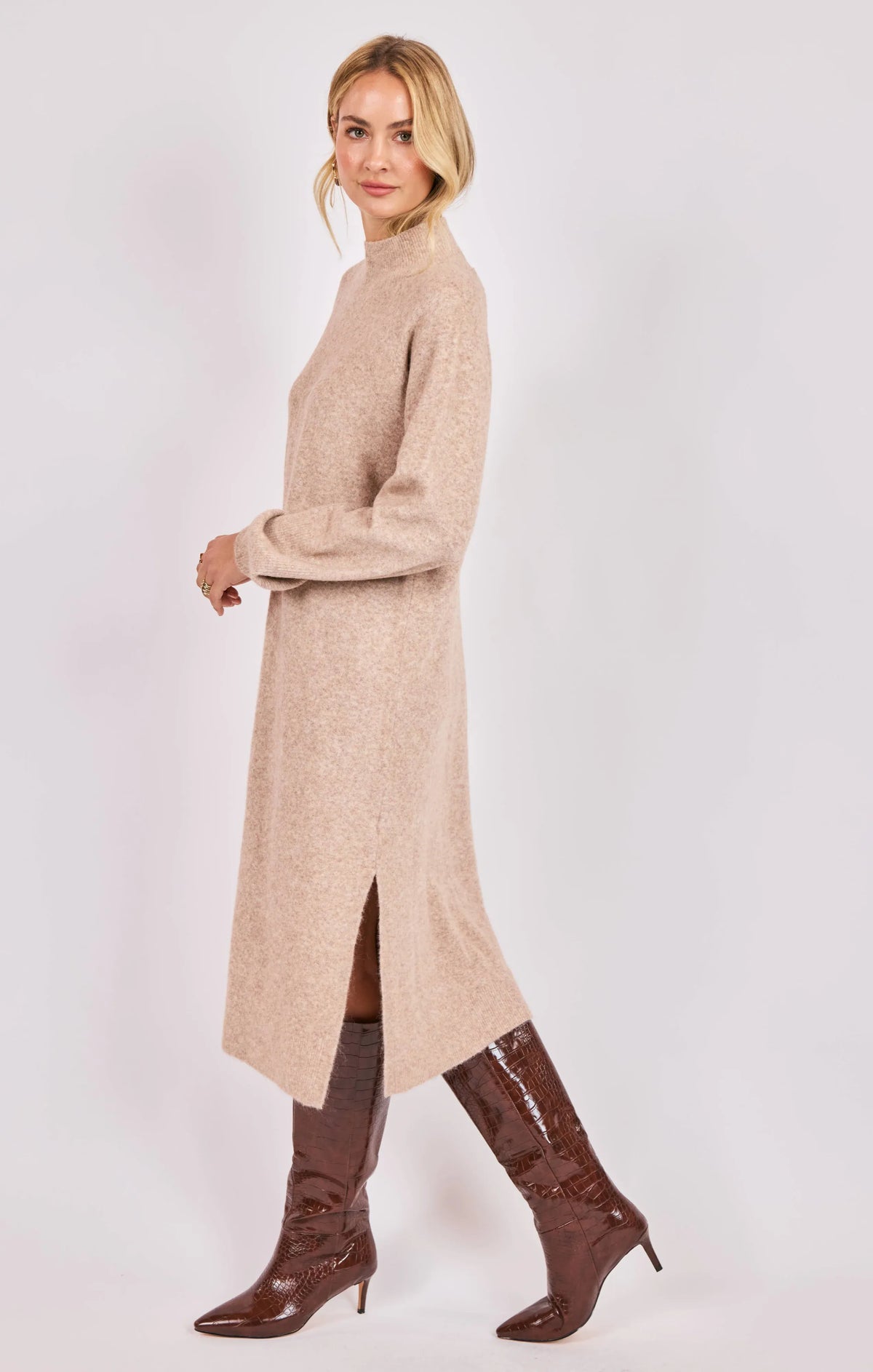 Hadley Turtleneck Knit Midi Dress