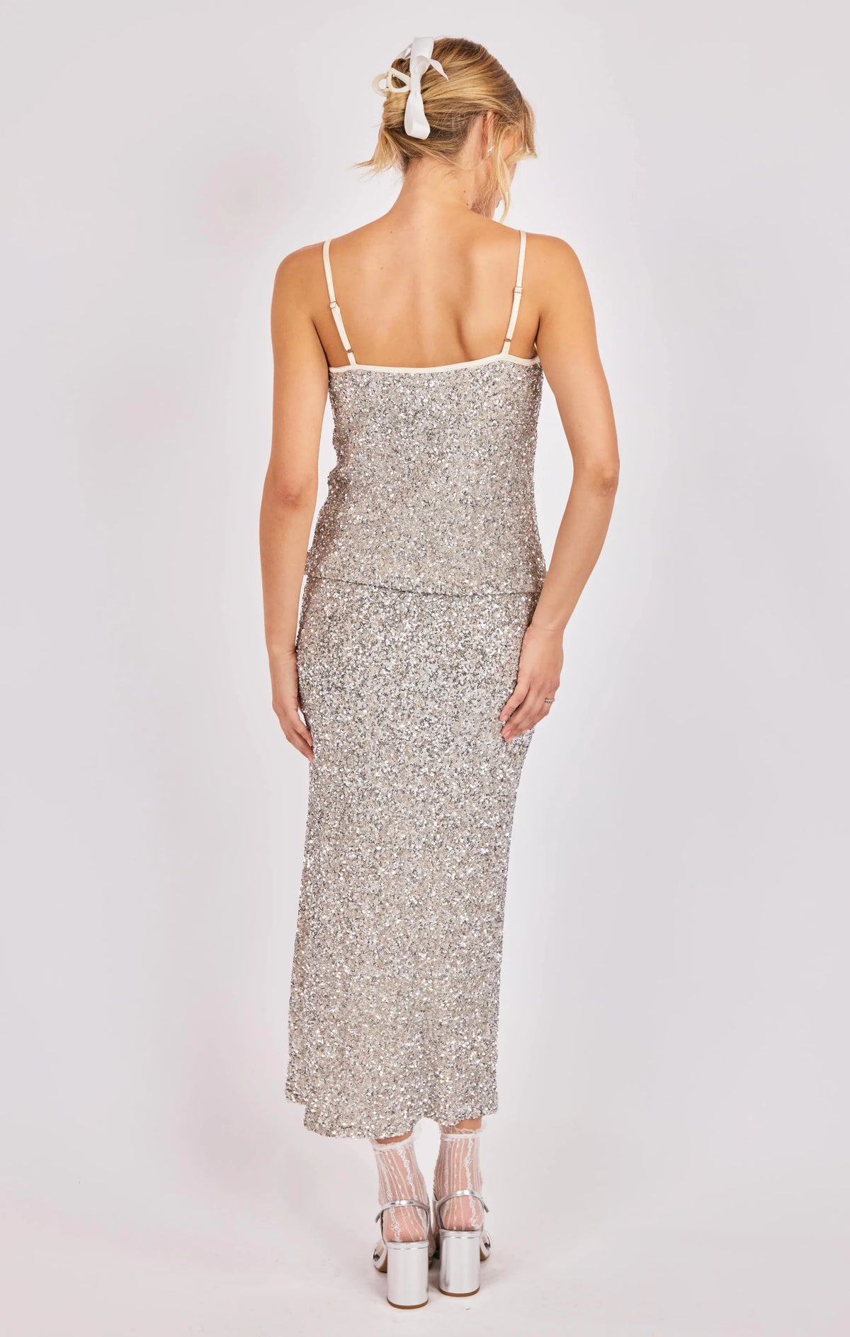 Luster Sequin Maxi Skirt